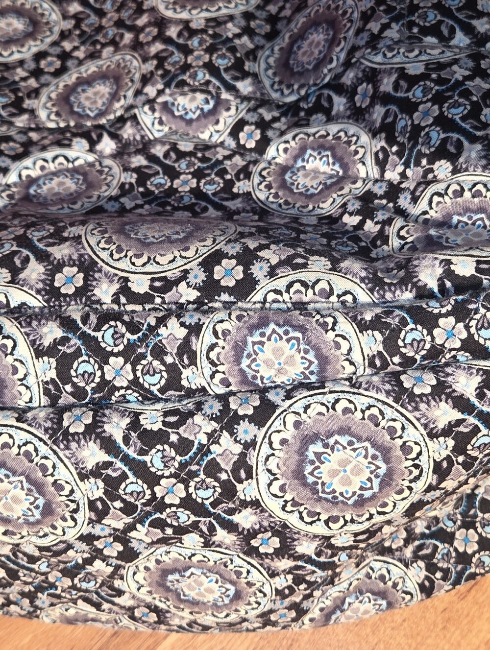 Vera Bradley Iconic Campus Backpack - Charcoal Medallion Quilted Cotton Laptop - Picture 8 of 14